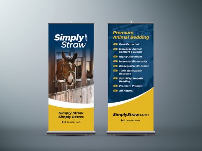 Simply Straw Banner Stand
